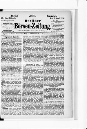 Berliner Börsen-Zeitung on Jun 11, 1884