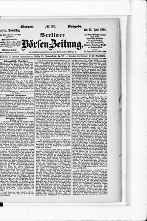 Berliner Börsen-Zeitung vom 12.06.1884