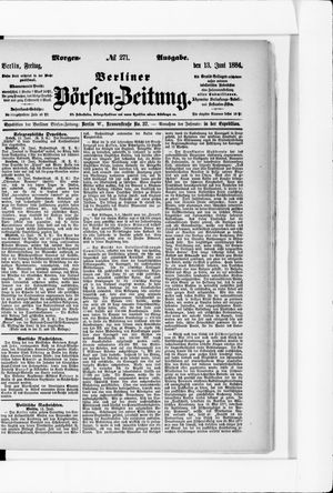 Berliner Börsen-Zeitung vom 13.06.1884