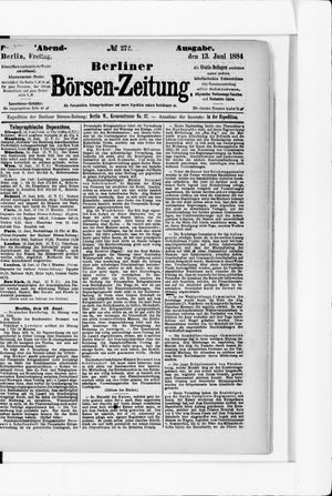 Berliner Börsen-Zeitung vom 13.06.1884