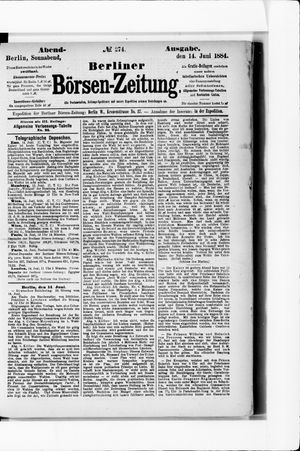 Berliner Börsen-Zeitung on Jun 14, 1884
