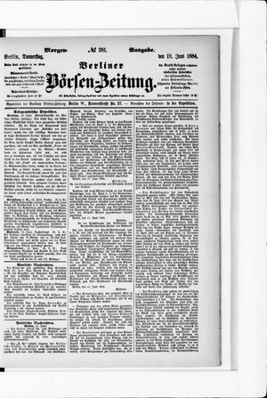 Berliner Börsen-Zeitung on Jun 19, 1884