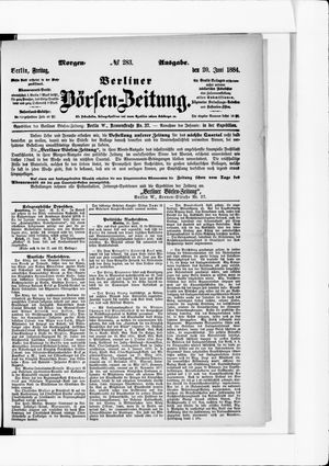 Berliner Börsen-Zeitung vom 20.06.1884