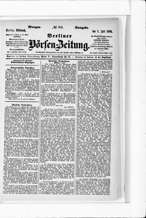 Berliner Börsen-Zeitung vom 02.07.1884