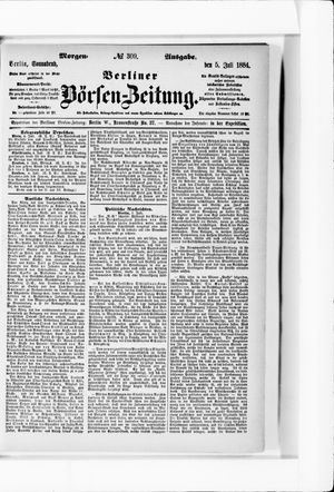 Berliner Börsen-Zeitung vom 05.07.1884