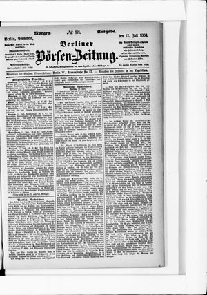 Berliner Börsen-Zeitung vom 12.07.1884
