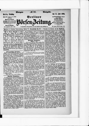 Berliner Börsen-Zeitung vom 15.07.1884