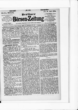 Berliner Börsen-Zeitung vom 16.07.1884