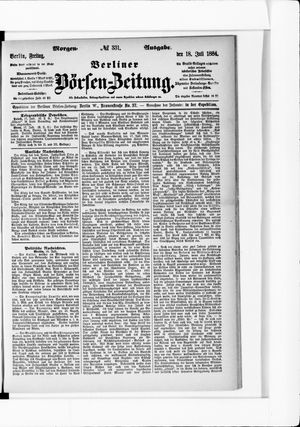 Berliner Börsen-Zeitung on Jul 18, 1884