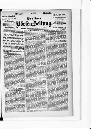 Berliner Börsen-Zeitung on Jul 19, 1884