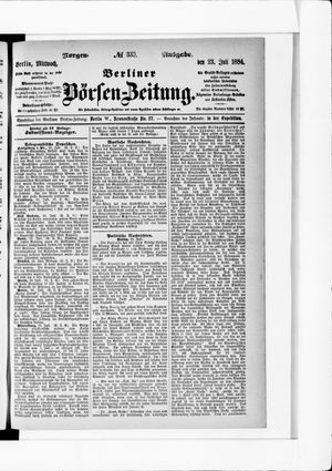 Berliner Börsen-Zeitung vom 23.07.1884