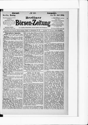 Berliner Börsen-Zeitung vom 28.07.1884