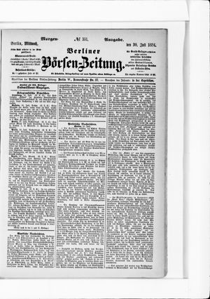 Berliner Börsen-Zeitung vom 30.07.1884