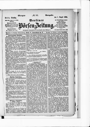 Berliner Börsen-Zeitung vom 05.08.1884
