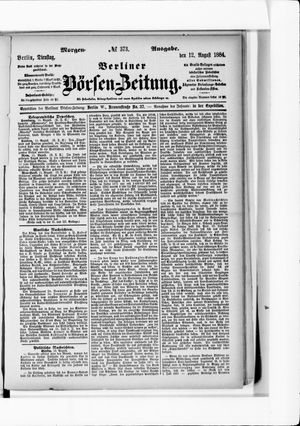 Berliner Börsen-Zeitung vom 12.08.1884