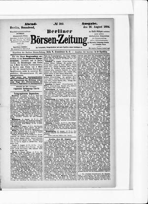 Berliner Börsen-Zeitung vom 16.08.1884