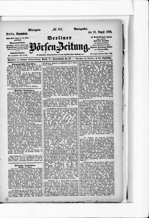 Berliner Börsen-Zeitung on Aug 23, 1884