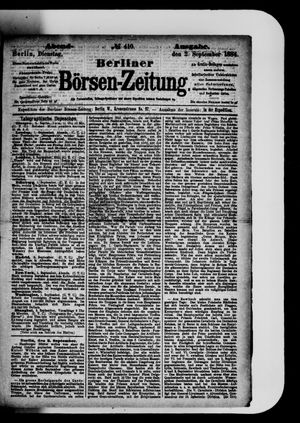 Berliner Börsen-Zeitung on Sep 2, 1884