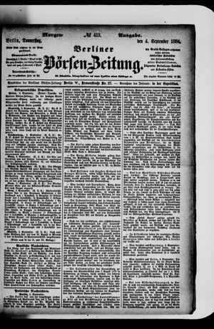 Berliner Börsen-Zeitung on Sep 4, 1884