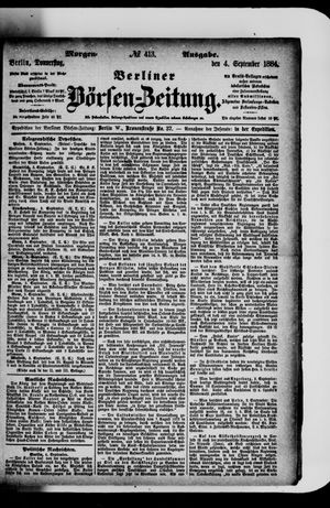 Berliner Börsen-Zeitung vom 04.09.1884