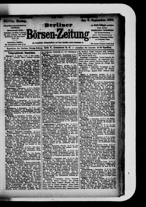 Berliner Börsen-Zeitung vom 08.09.1884