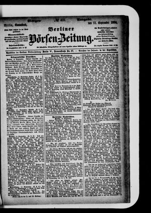 Berliner Börsen-Zeitung vom 13.09.1884
