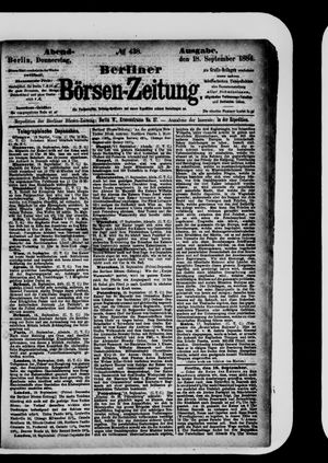 Berliner Börsen-Zeitung vom 18.09.1884