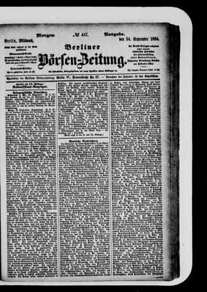 Berliner Börsen-Zeitung vom 24.09.1884