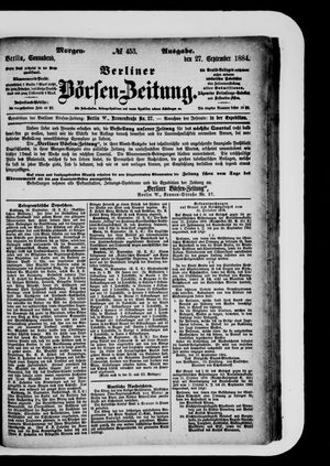 Berliner Börsen-Zeitung vom 27.09.1884