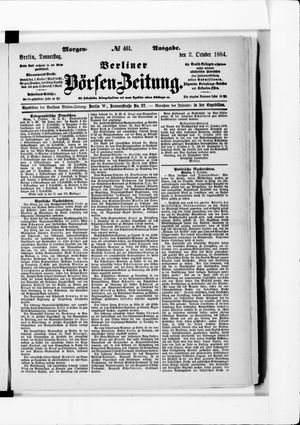 Berliner Börsen-Zeitung vom 02.10.1884