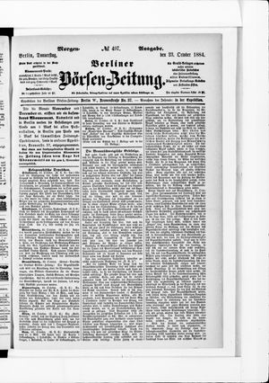 Berliner Börsen-Zeitung vom 23.10.1884