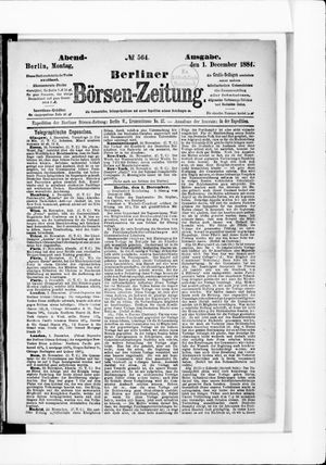 Berliner Börsen-Zeitung on Dec 1, 1884