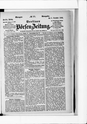 Berliner Börsen-Zeitung on Dec 5, 1884