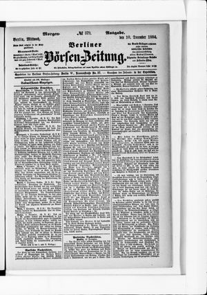Berliner Börsen-Zeitung vom 10.12.1884