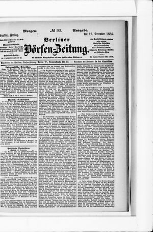 Berliner Börsen-Zeitung vom 12.12.1884