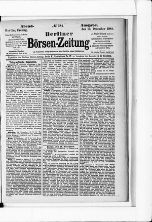 Berliner Börsen-Zeitung vom 12.12.1884