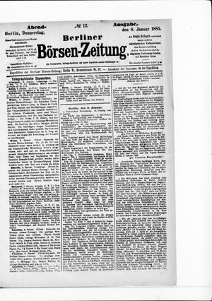 Berliner Börsen-Zeitung vom 08.01.1885