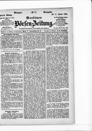 Berliner Börsen-Zeitung vom 11.01.1885