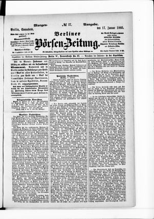 Berliner Börsen-Zeitung on Jan 17, 1885