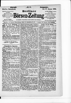 Berliner Börsen-Zeitung vom 17.01.1885