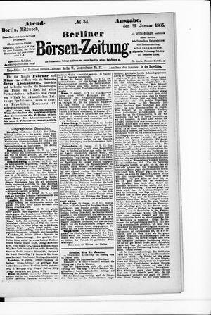 Berliner Börsen-Zeitung vom 21.01.1885