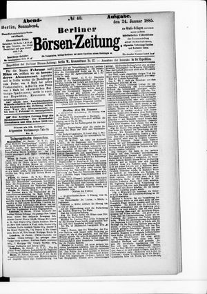 Berliner Börsen-Zeitung on Jan 24, 1885