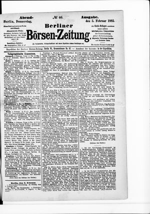 Berliner Börsen-Zeitung vom 05.02.1885