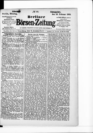 Berliner Börsen-Zeitung vom 10.02.1885