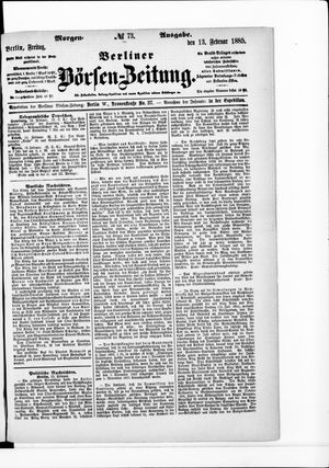 Berliner Börsen-Zeitung vom 13.02.1885