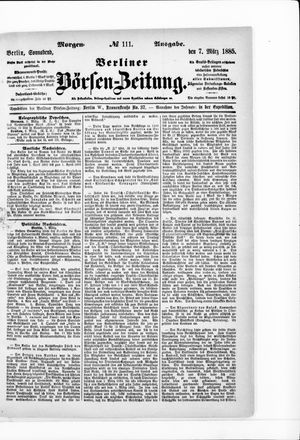 Berliner Börsen-Zeitung vom 07.03.1885
