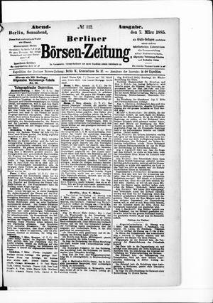 Berliner Börsen-Zeitung vom 07.03.1885