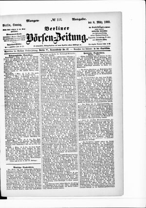 Berliner Börsen-Zeitung on Mar 8, 1885