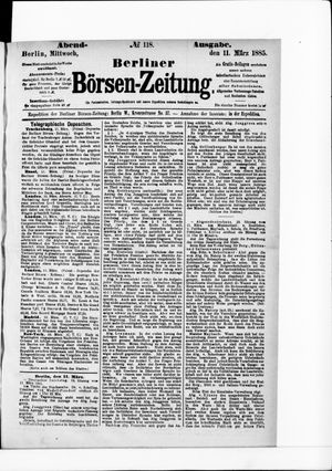 Berliner Börsen-Zeitung vom 11.03.1885