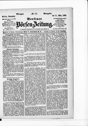 Berliner Börsen-Zeitung vom 21.03.1885